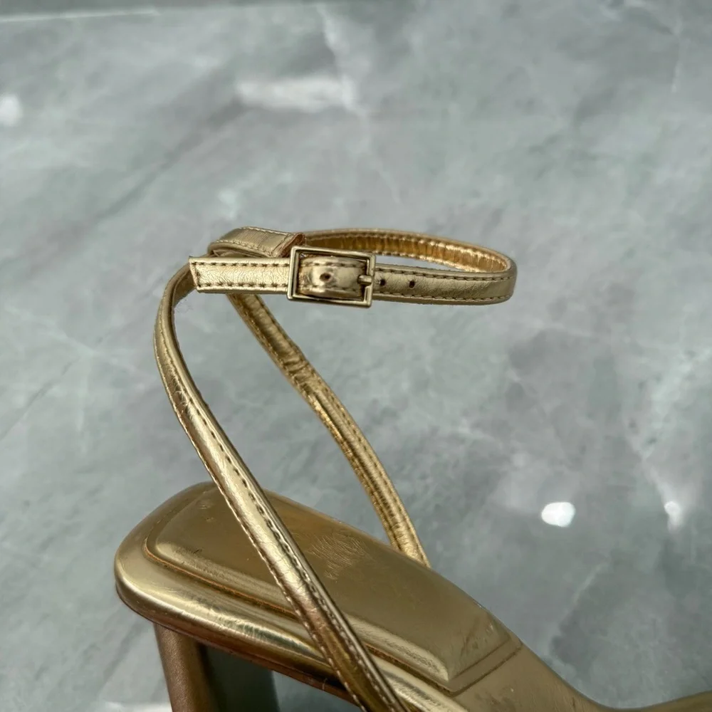 NWOT Women’s Aldo Melena Embellished Rhinestone Ankle Strap Shimmer Heels Size 9 - Picture 8 of 16